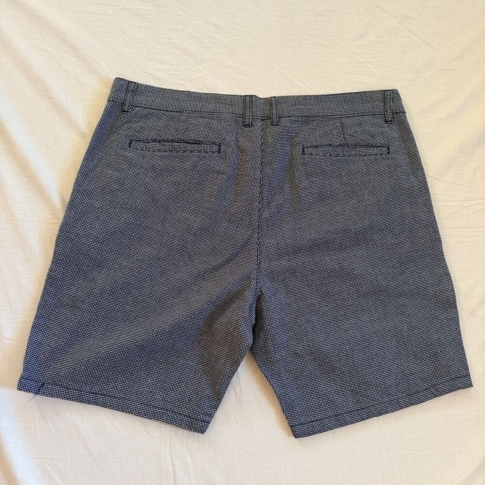 Wax London Men’s Textured Cotton Shorts Blue White Patterned Made Portugal Sz 38 - Picture 8 of 12